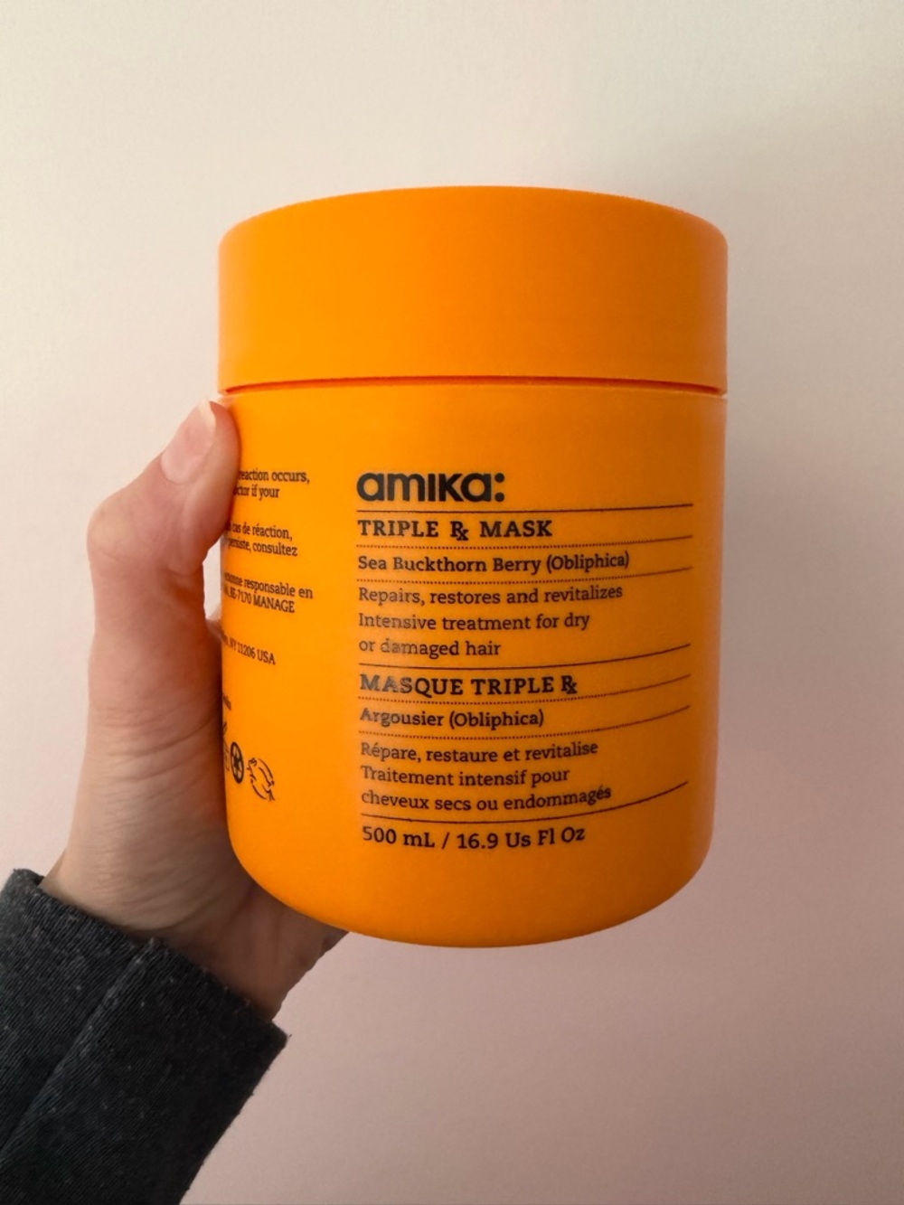 amika Triple Rx Mask - Orange Jar with Multicolor Floral Lid